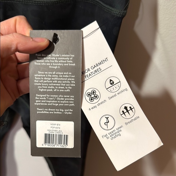 Glyder Women’s Dark Green & Black Camouflage Leggings - Picture 5 of 7